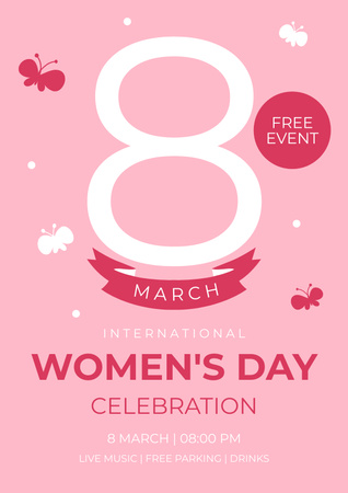 Free Event on International Women's Day Poster – шаблон для дизайну