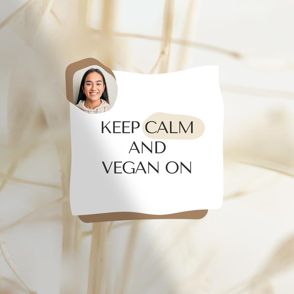 Template di design Vegan Lifestyle Concept with Smiling Woman Instagram