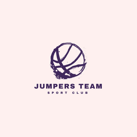 Template di design Pubblicità del club sportivo di basket Logo