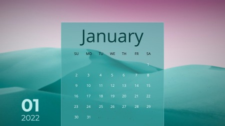 Template di design Illustration of Abstract Mountains Landscape Calendar