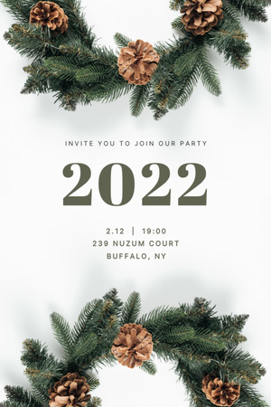 Modèle de visuel New Year Party Announcement - Invitation 6x9in