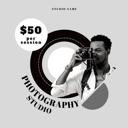 Platilla de diseño Photography Studio Offer With Price For Session Instagram