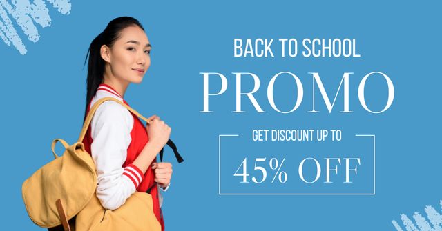Plantilla de diseño de Back to School Sale Promotion Facebook AD 