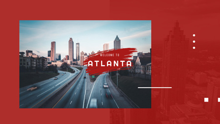 Plantilla de diseño de Vista de la ciudad de Atlanta Youtube 