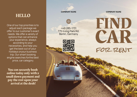 Car Rent Offer Brochure Design Template