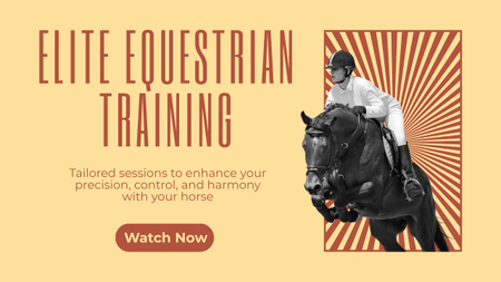 Elite Equestrian Training Session -tarjous Youtube Thumbnail Design Template