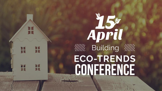 Building Conference Ad with Toy House FB event cover Design Template