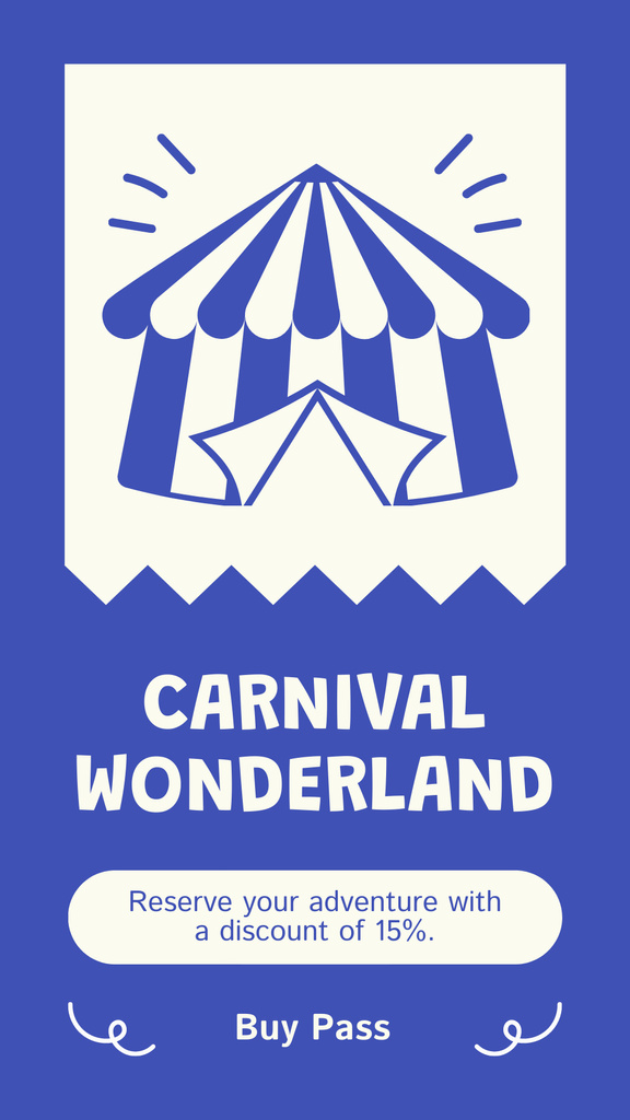 Adventurous Carnival Wonderland With Discount On Admission Instagram Storyデザインテンプレート