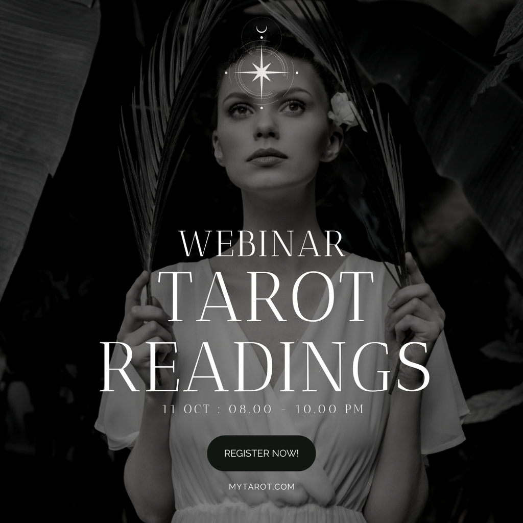 Designvorlage Webinar on Tarot Reading für Instagram