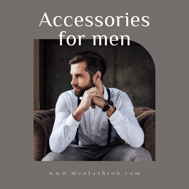 Ontwerpsjabloon van Instagram van Accessories for Men Offer