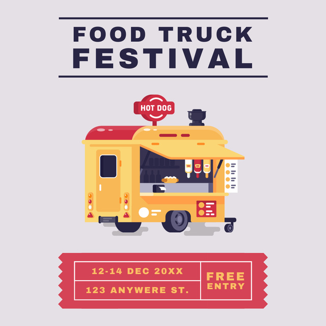 Street Food Festival Event Invitation Instagram Design Template