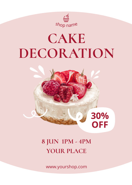 Cake Decoration Service Flayer Design Template