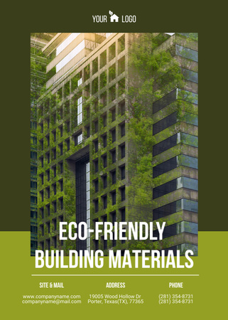 Template di design Eco-Friendly Building Materials Promotion Flayer