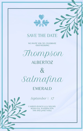 Wedding Celebration Announcement at Tim and Janet Hall Invitation 4.6x7.2in Design Template