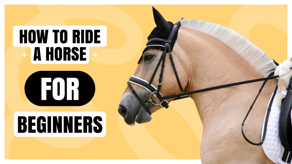Ontwerpsjabloon van Youtube Thumbnail van How to Ride Horse for Beginners