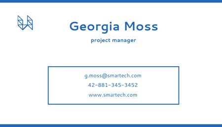 Project Manager Services Offer Business Card US Design Template