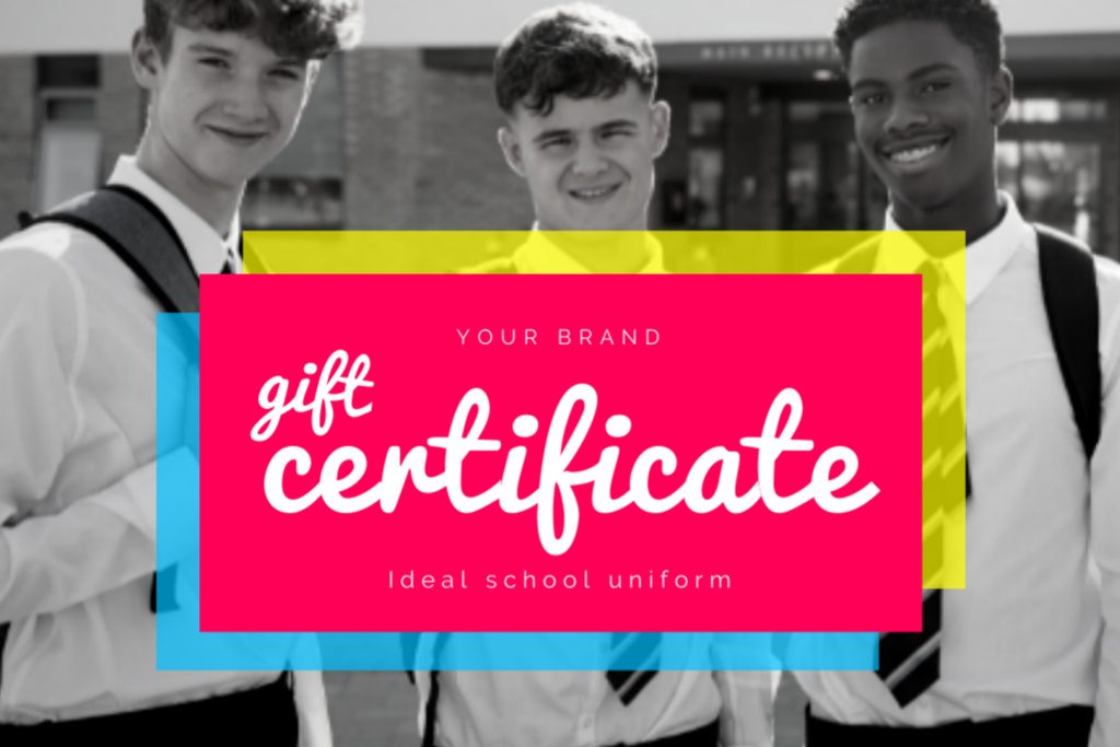 Template di design Discount for Return to Learning Gift Certificate
