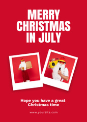 Christmas in July with Santa Claus in Panama Hat