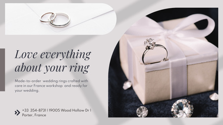Platilla de diseño Engagement Ring in Small Box Title 1680x945px