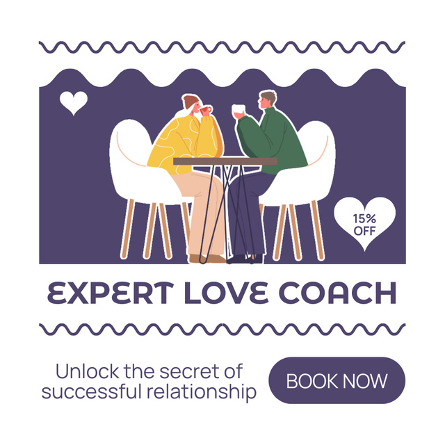 Template di design Book a Consultation of Love Coach Instagram AD
