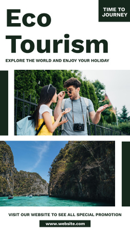 Szablon projektu Eco Travel With Tourists Instagram Story