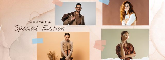 Szablon projektu New Special Edition Clothing Ad Facebook cover