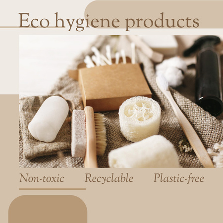 Eco-fiendly Toothbrushes And Soap Promotion Animated Post Design Template