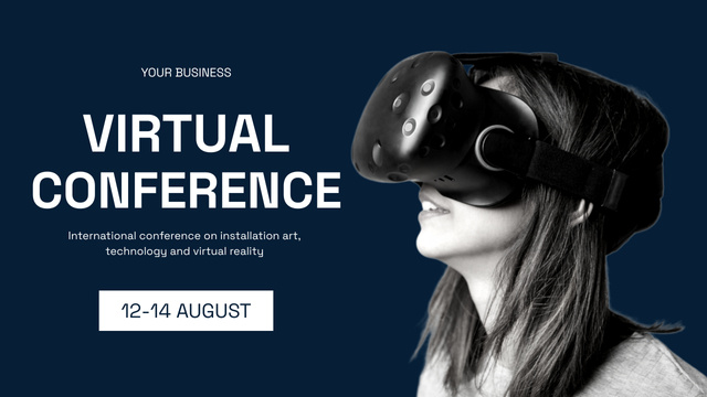 Virtual Reality Conference Announcement Youtube Thumbnail Design Template