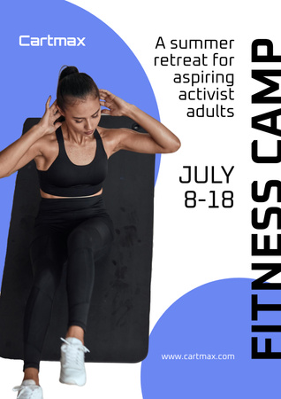 Plakát reklama na fitness kemp Poster Šablona návrhu