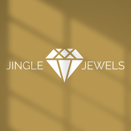 Emblem of Jewelry with Diamond Logo Design Template