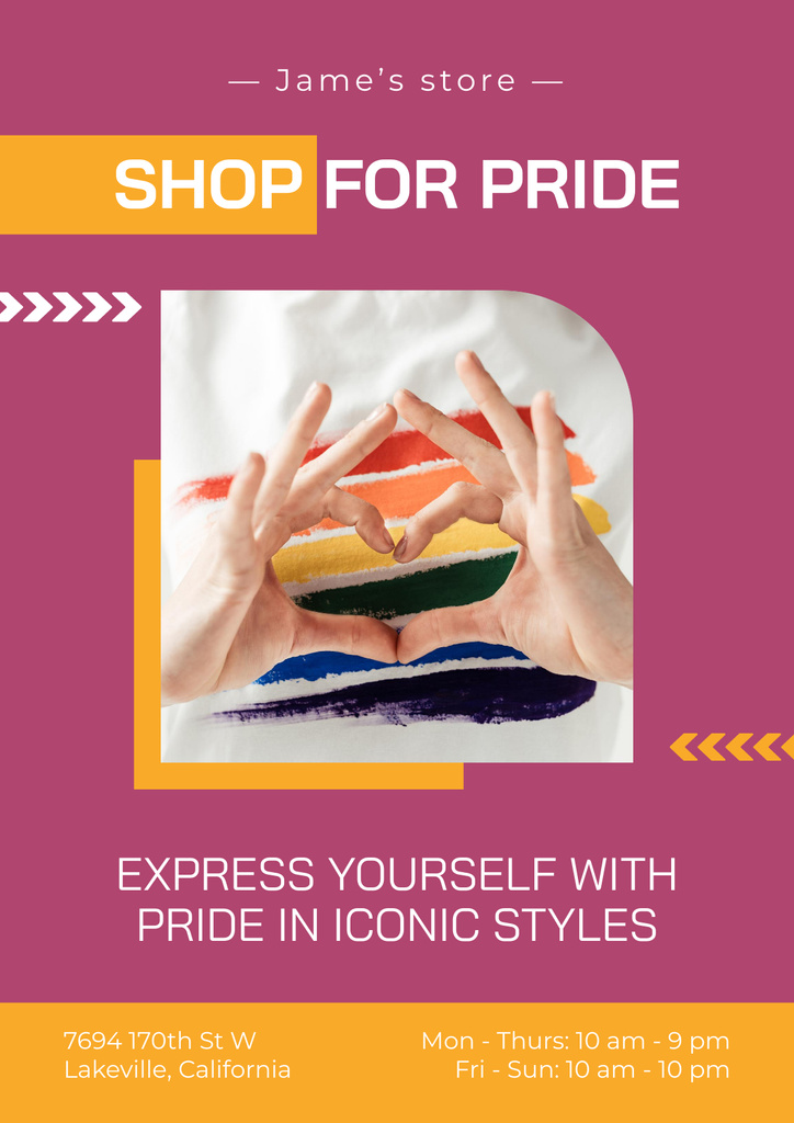 LGBT Shop Ad Poster Modelo de Design