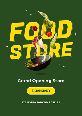 Grand Opening Store Promotion Poster Design Template