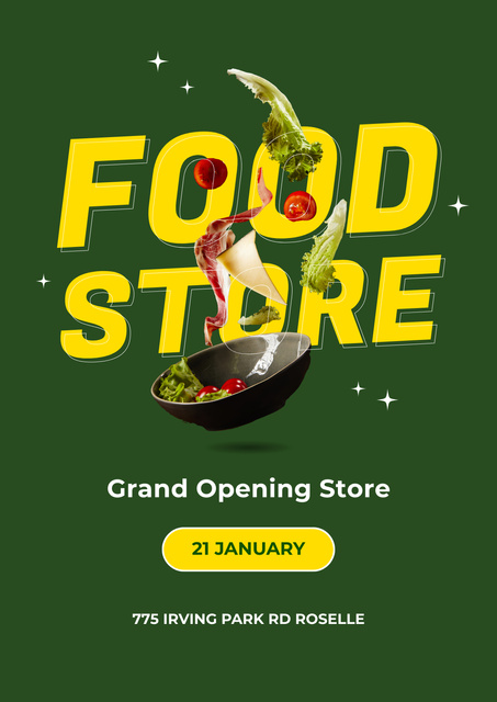 Grand Opening Store Promotion Poster tervezősablon