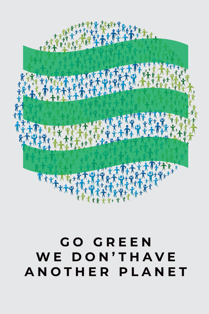 Template di design Citation about green planet Pinterest