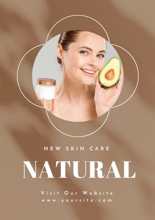 Natural Skincare Product Offer Flyer A4 Design Template