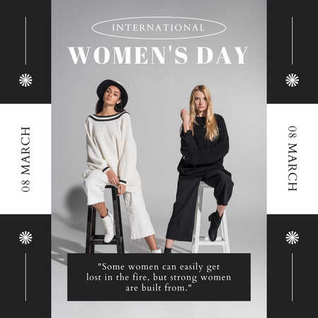 International Women's Day with Stylish Women Instagram Design Template