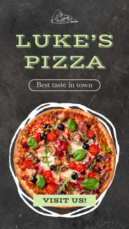 Modèle de visuel Offre de pizza de bon goût dans la pizzeria de la ville - Instagram Video Story