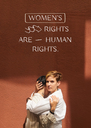 Template di design consapevolezza dei diritti delle donne Poster