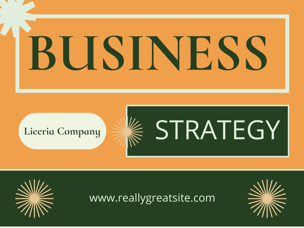 Designvorlage Business Strategy Overview With Data Analysis für Presentation