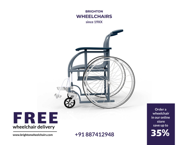 Wheelchairs Offer in Store Flyer 8.5x11in Horizontal Πρότυπο σχεδίασης