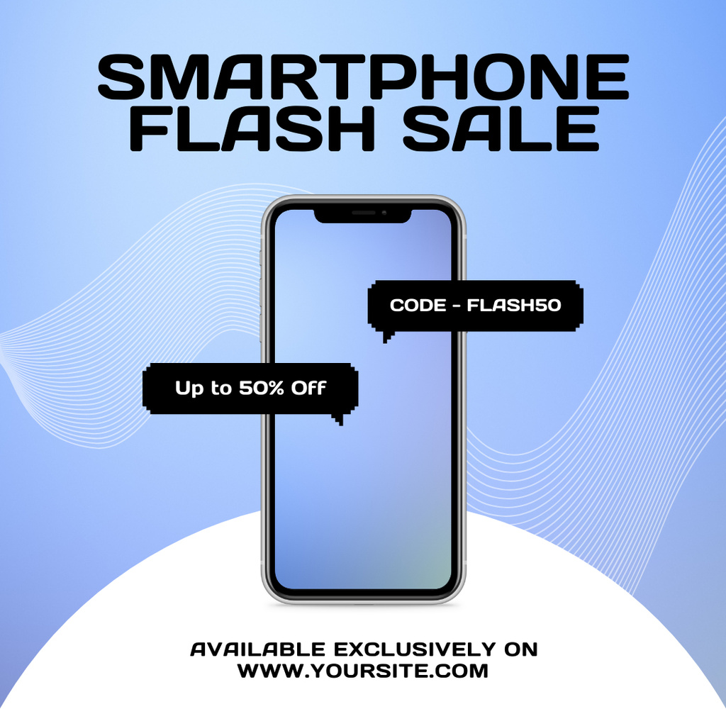 Designvorlage Promo of Modern Smartphone Sale für Instagram AD