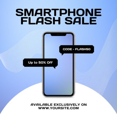 Promo of Modern Smartphone Sale Instagram AD Design Template