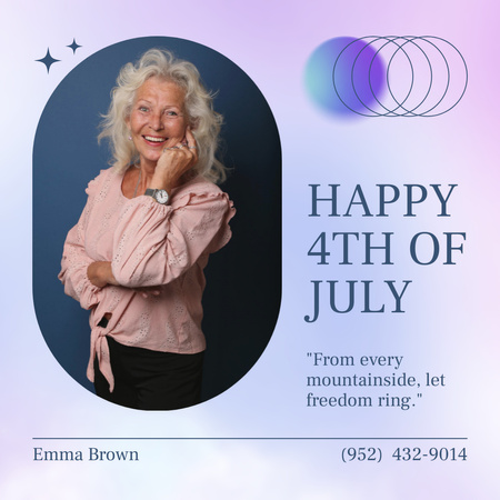 Template di design USA Independence Day Celebration Announcement Instagram