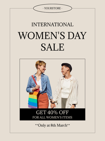 Special Discount on International Women's Day Poster US Design Template