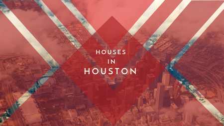 Anúncio imobiliário de Houston com vista para a cidade Youtube Modelo de Design