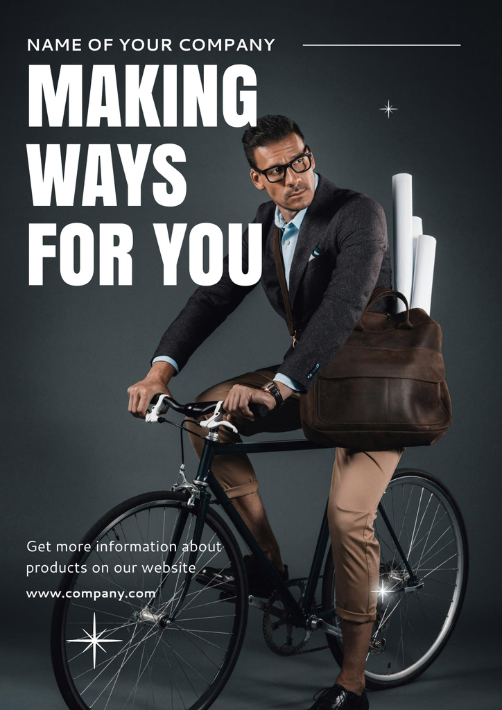 Bike Sale Advertisement Poster Modelo de Design