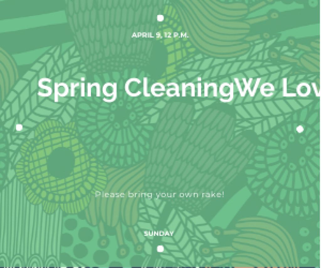 Spring cleaning in Mackenzie park Medium Rectangle Modelo de Design