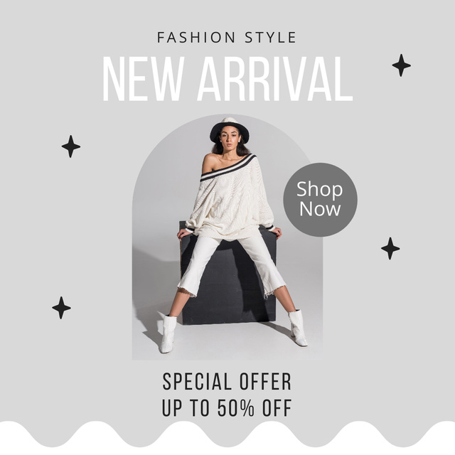 Template di design Exciting Sale Alert for Female Fashion Clothes Instagram