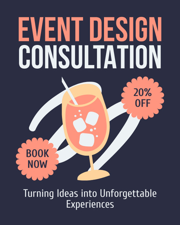 Platilla de diseño Discount on Professional Event Design Consultation Instagram Post Vertical