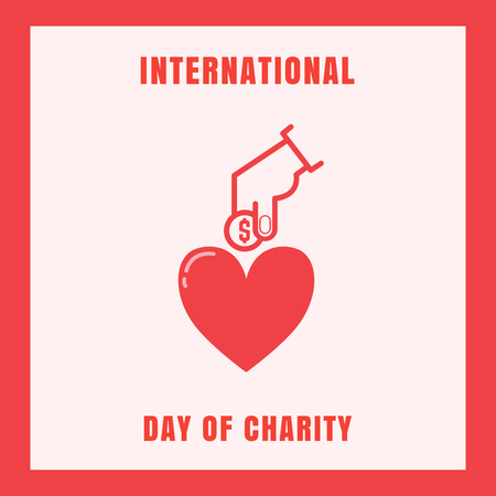 Ontwerpsjabloon van Instagram van internationale dag van de liefdadigheid
